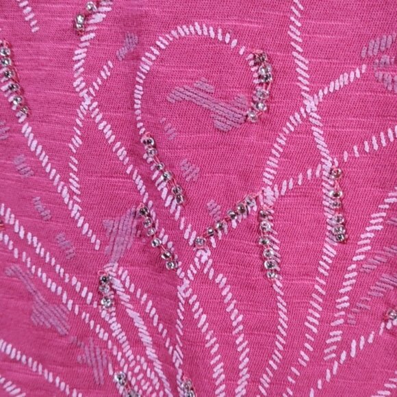 05174 LOGO by Lori Goldstein raspberry pink sleeveless knit top - Picture 6 of 13